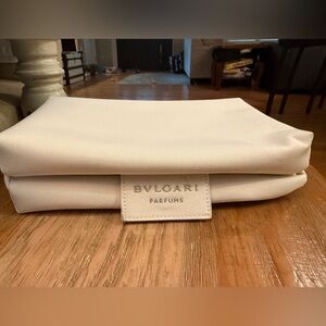 Bulgari Parfums Elegant Cream Pouch Cosmetic Bag
